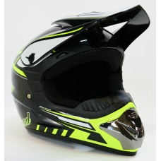 Шлем кроссовый MOTAX глянцево-черный-желтый (G3) XS ( 47-48 см)