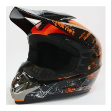Шлем кроссовый MOTAX глянцево-черный-оранжевый (G4) L (53-54 см)